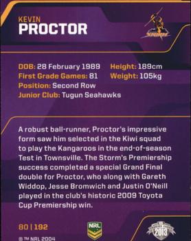 2013 ESP Traders #80 Kevin Proctor Back